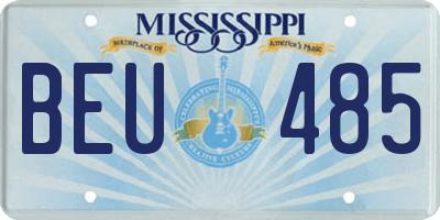 MS license plate BEU485