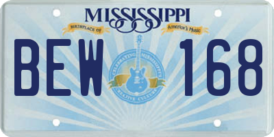 MS license plate BEW168