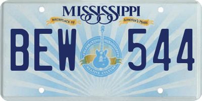 MS license plate BEW544