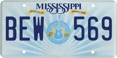MS license plate BEW569
