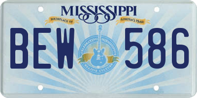 MS license plate BEW586