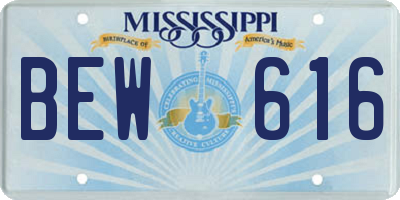 MS license plate BEW616