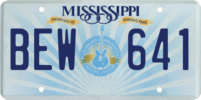 MS license plate BEW641