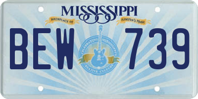 MS license plate BEW739