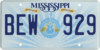 MS license plate BEW929
