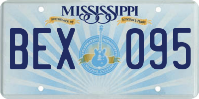 MS license plate BEX095