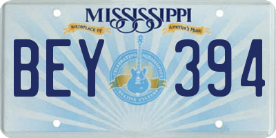 MS license plate BEY394