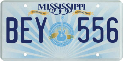 MS license plate BEY556