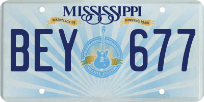 MS license plate BEY677
