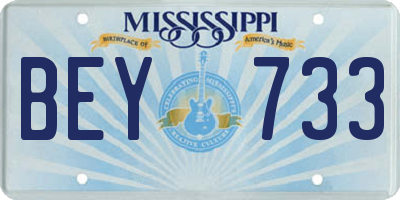 MS license plate BEY733