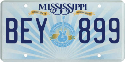 MS license plate BEY899