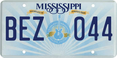 MS license plate BEZ044