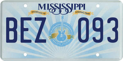 MS license plate BEZ093