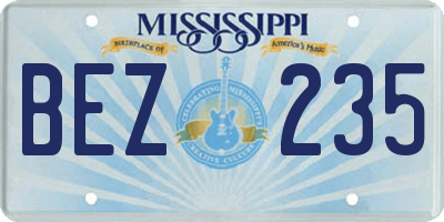 MS license plate BEZ235