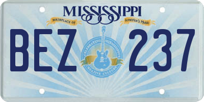 MS license plate BEZ237