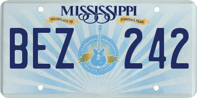 MS license plate BEZ242