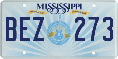 MS license plate BEZ273