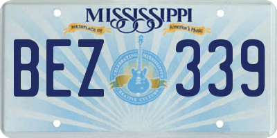 MS license plate BEZ339
