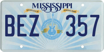 MS license plate BEZ357