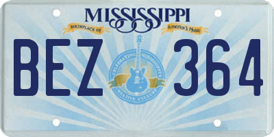 MS license plate BEZ364