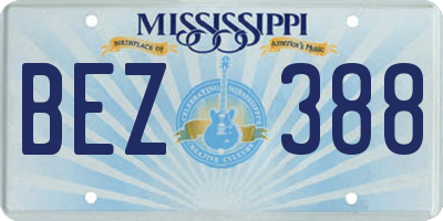 MS license plate BEZ388