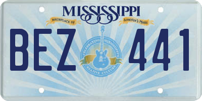 MS license plate BEZ441