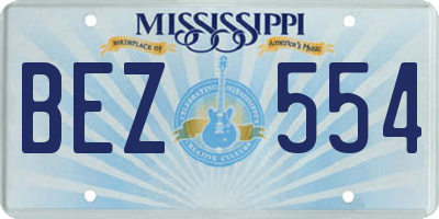 MS license plate BEZ554