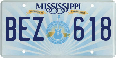 MS license plate BEZ618