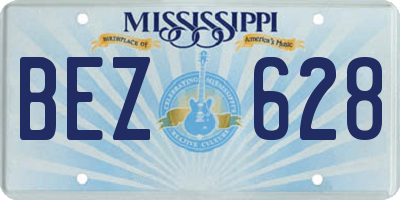 MS license plate BEZ628