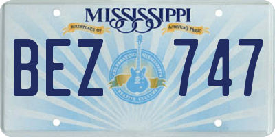 MS license plate BEZ747