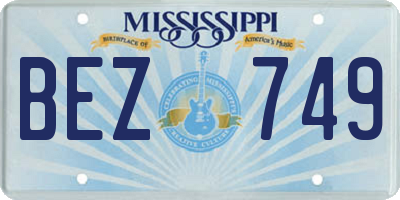 MS license plate BEZ749