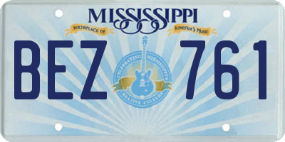MS license plate BEZ761