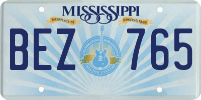 MS license plate BEZ765