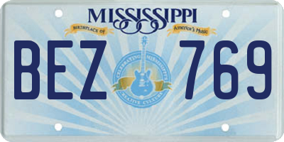 MS license plate BEZ769