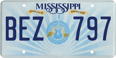 MS license plate BEZ797