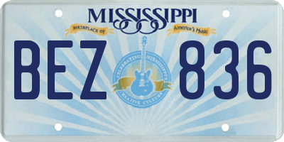 MS license plate BEZ836