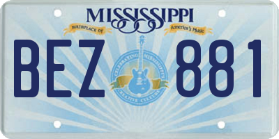 MS license plate BEZ881