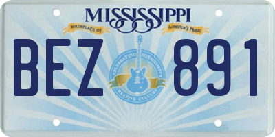 MS license plate BEZ891