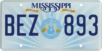 MS license plate BEZ893