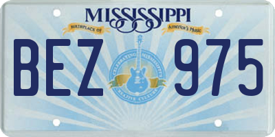 MS license plate BEZ975