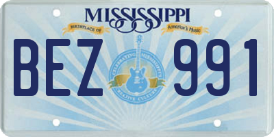 MS license plate BEZ991