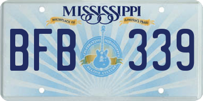 MS license plate BFB339