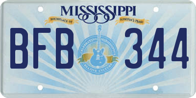 MS license plate BFB344