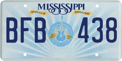 MS license plate BFB438