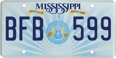 MS license plate BFB599