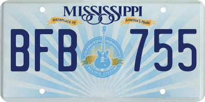 MS license plate BFB755