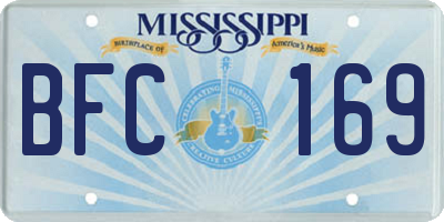 MS license plate BFC169