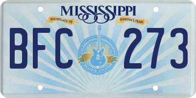 MS license plate BFC273