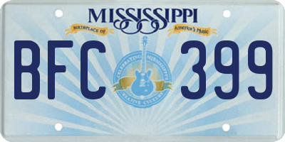 MS license plate BFC399
