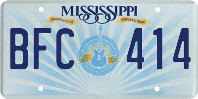 MS license plate BFC414